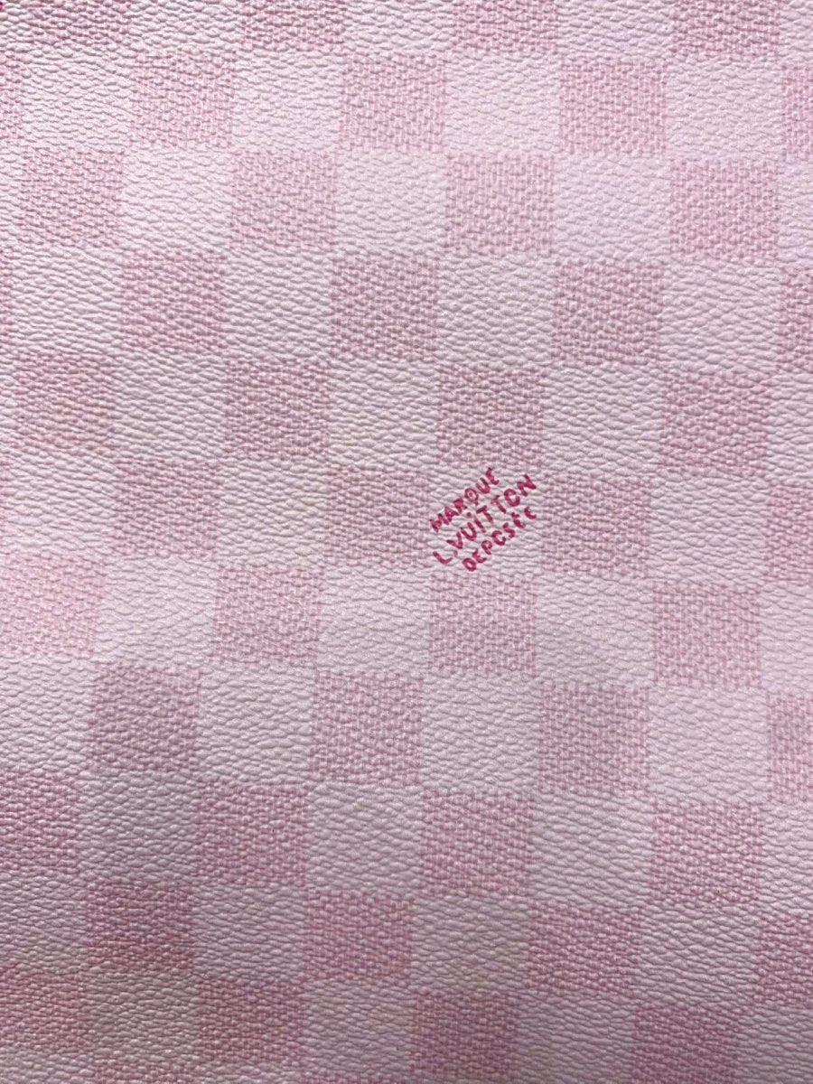 Pink Louis Vuitton Damier Leather Bag Material for Upholstery Sneakers - mingfabricstore