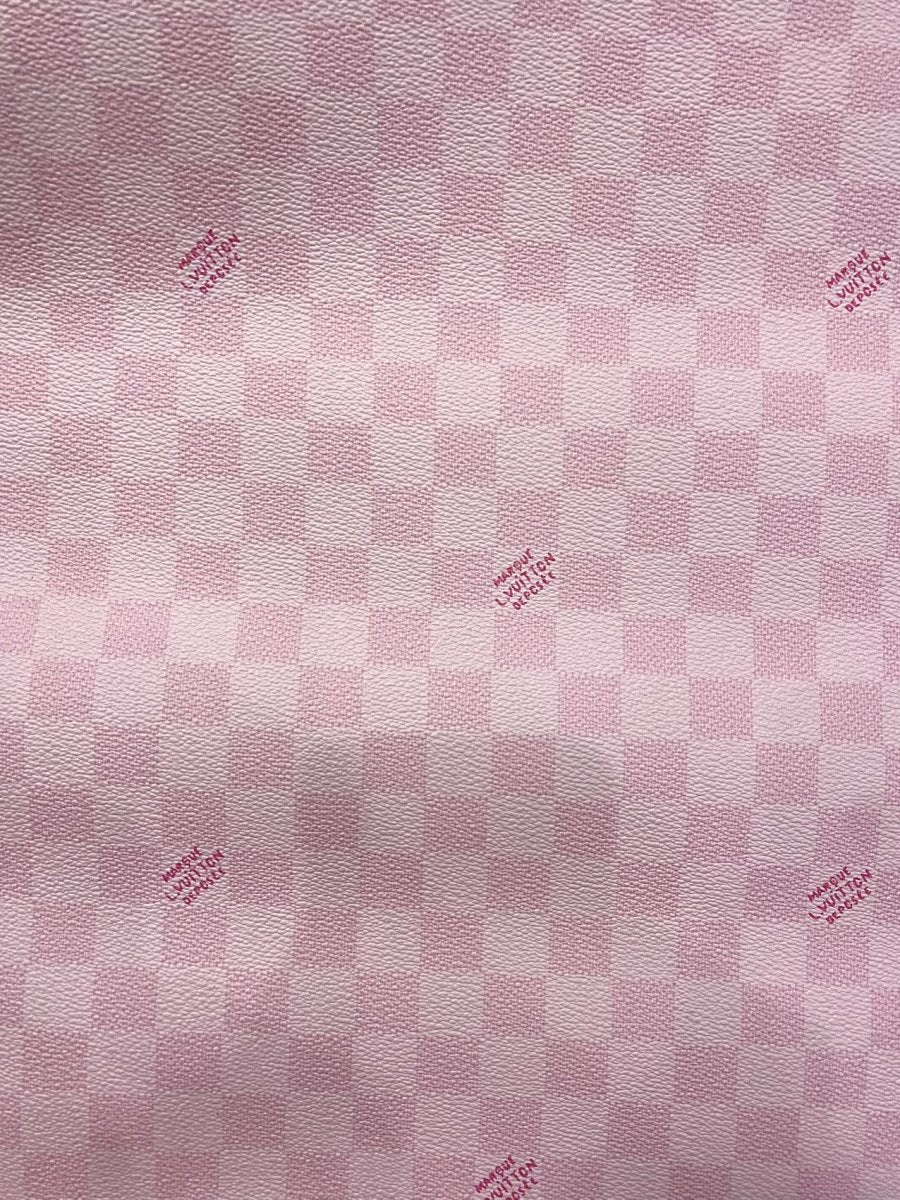 Pink Louis Vuitton Damier Leather Bag Material for Upholstery Sneakers - mingfabricstore