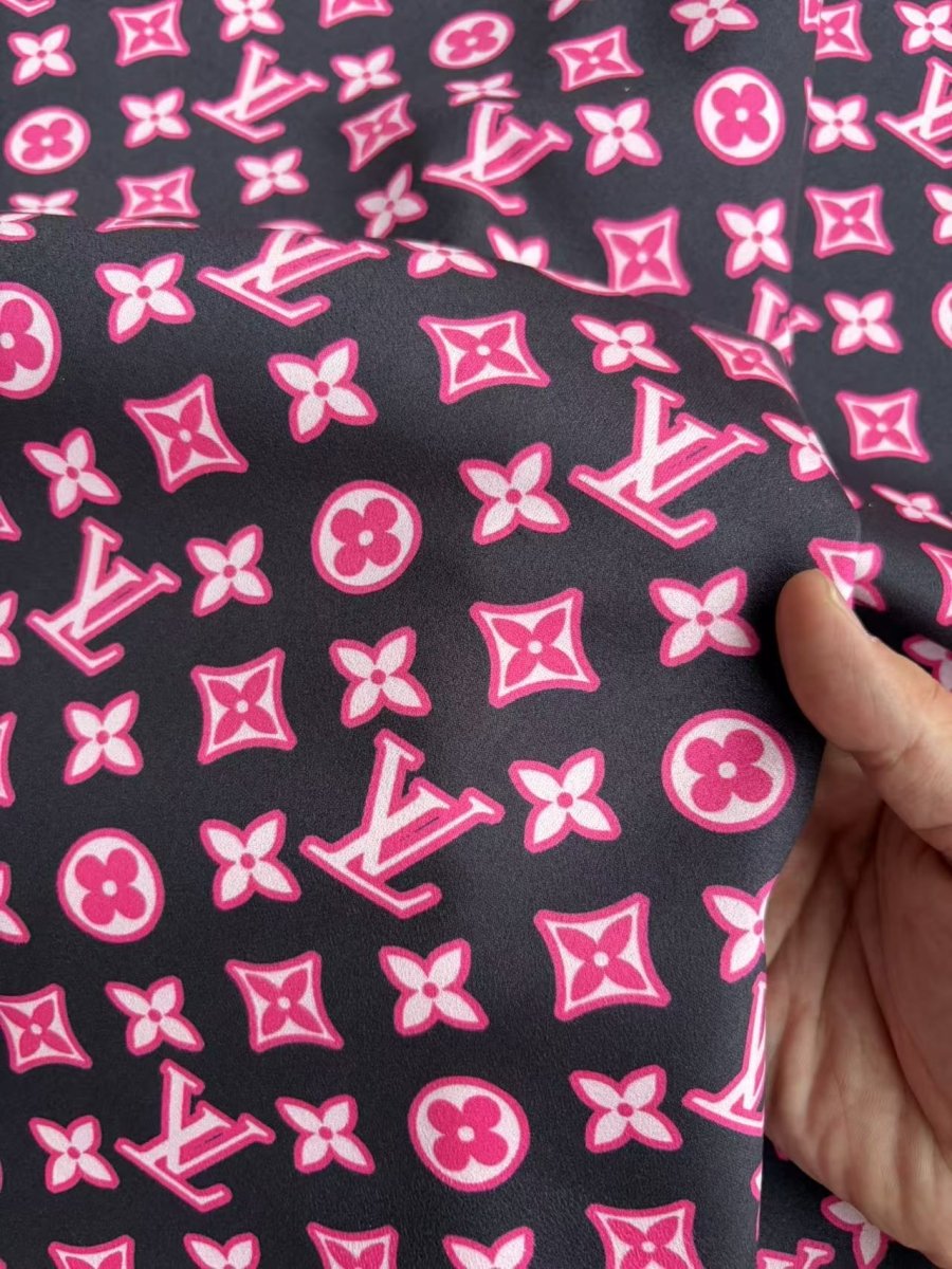 Pink Louis Vuitton LV Suede Car Headliner Upholstery Speaker Pod Cover DIY Custom Fabric - mingfabricstore