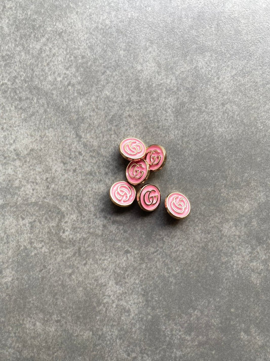 Pink Small Gucci Button Clothing Accessory for Handmade Custom DIY Projects Upholstery - mingfabricstore