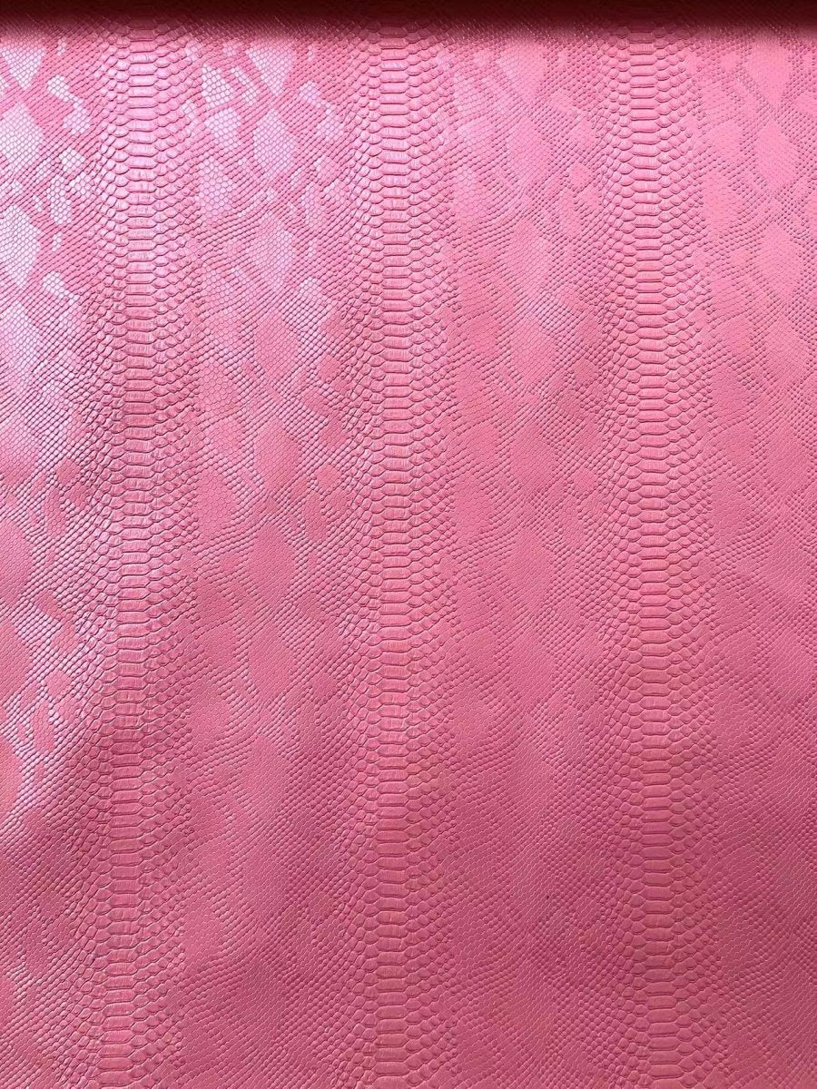 Pink Snake Skin Leather for Custom Sneaker Sofa Furniture - mingfabricstore