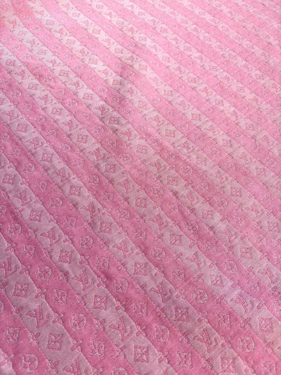 Pink Stripe LV Sewing Jacquard Fabric for DIY Crafts Projects - mingfabricstore