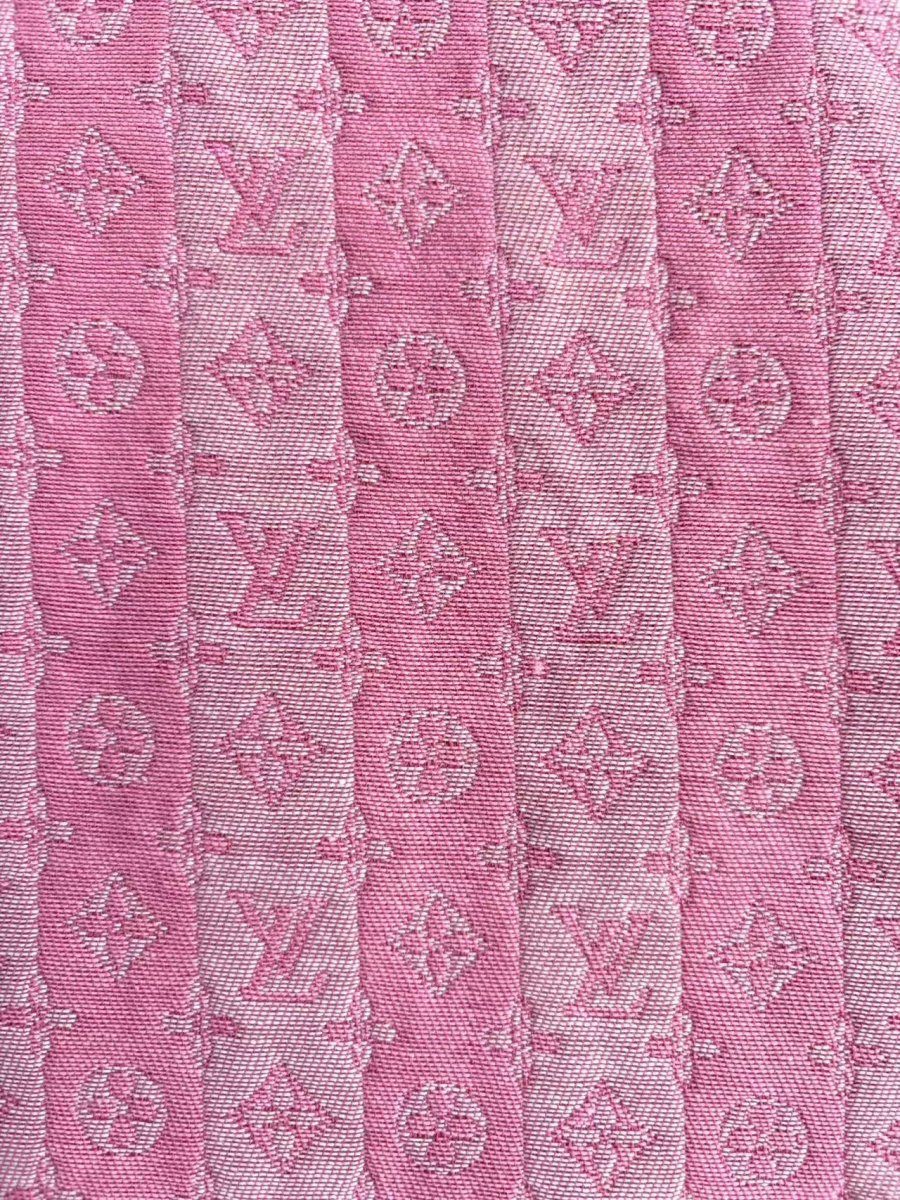 Pink Stripe LV Sewing Jacquard Fabric for DIY Crafts Projects - mingfabricstore