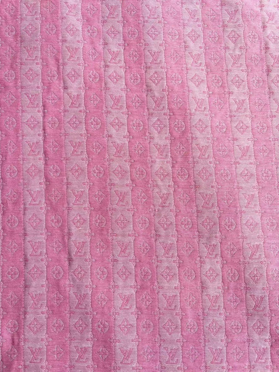 Pink Stripe LV Sewing Jacquard Fabric for DIY Crafts Projects - mingfabricstore