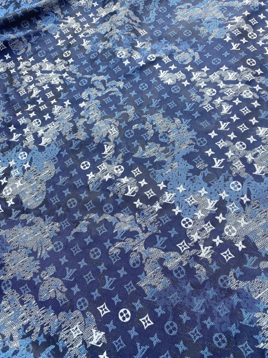 Premium Designer Fabric LV Fabric Louis Vuitton for Handmade DIY Custom Shoes Car Upholstery Home Decor - mingfabricstore