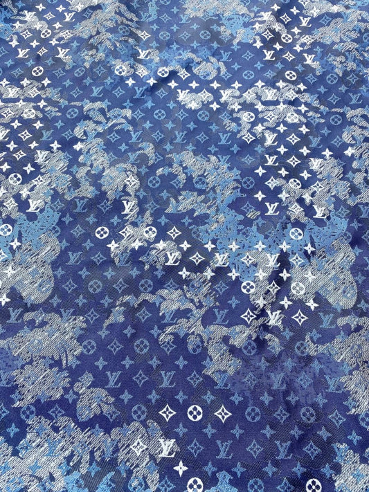 Premium Designer Fabric LV Fabric Louis Vuitton for Handmade DIY Custom Shoes Car Upholstery Home Decor - mingfabricstore