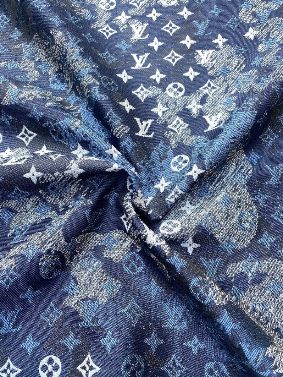Premium Designer Fabric LV Fabric Louis Vuitton for Handmade DIY Custom Shoes Car Upholstery Home Decor - mingfabricstore