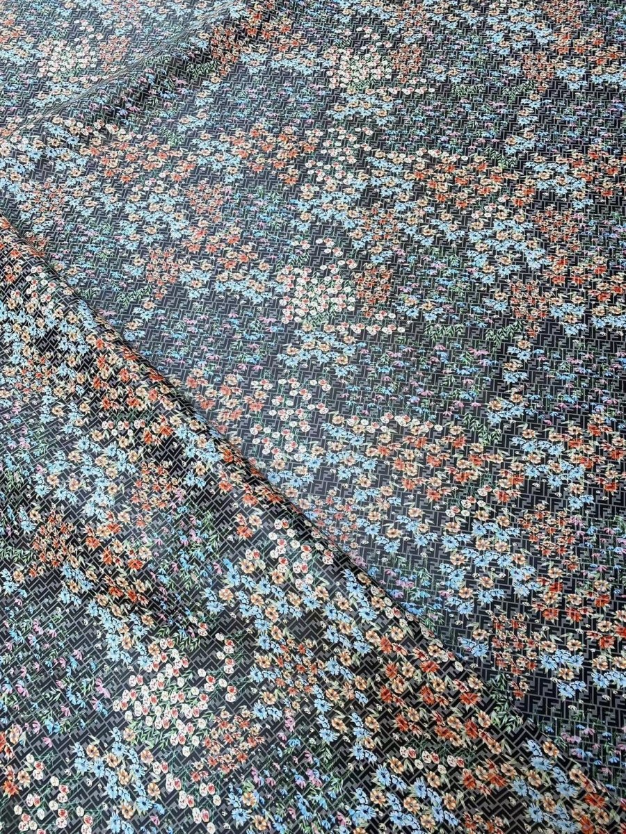 Premium Hot Sale Fendi Floral Custom Handmade DIY Sewing Leather Fabric - mingfabricstore