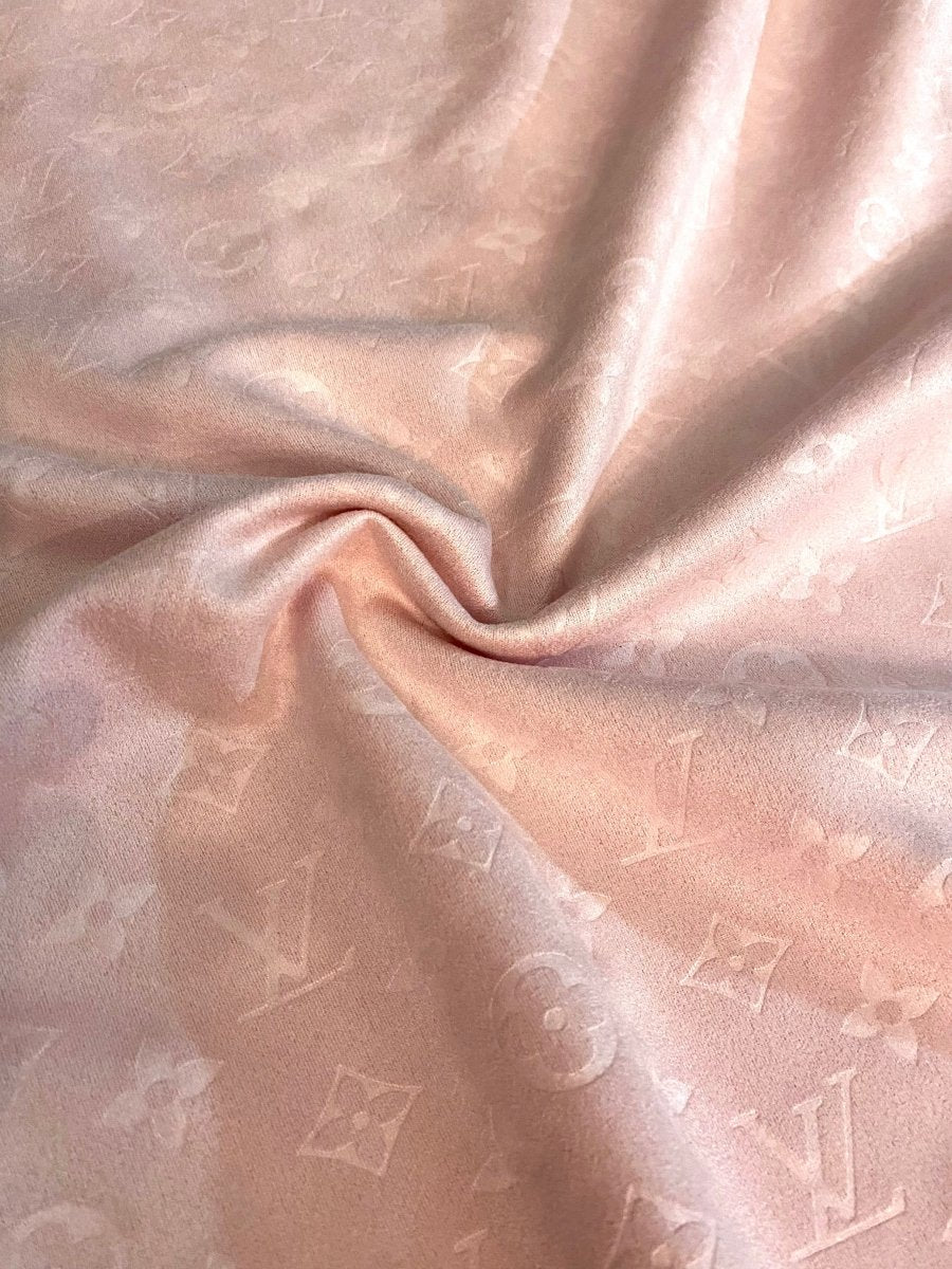 Premium Luxury Louis Vuitton LV Suede Fabric for Handmade DIY Crafts Sofa Upholstery - mingfabricstore