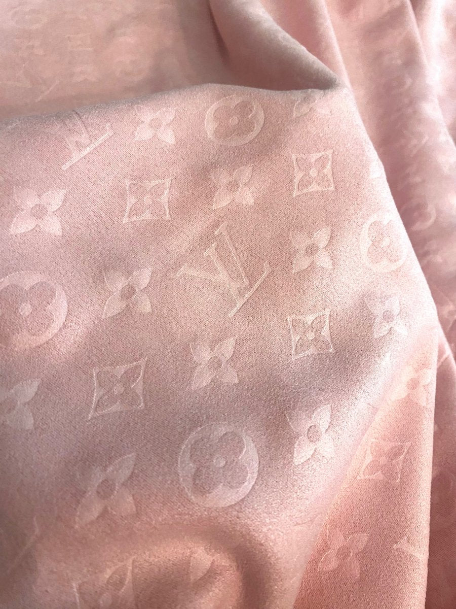 Premium Luxury Louis Vuitton LV Suede Fabric for Handmade DIY Crafts Sofa Upholstery - mingfabricstore