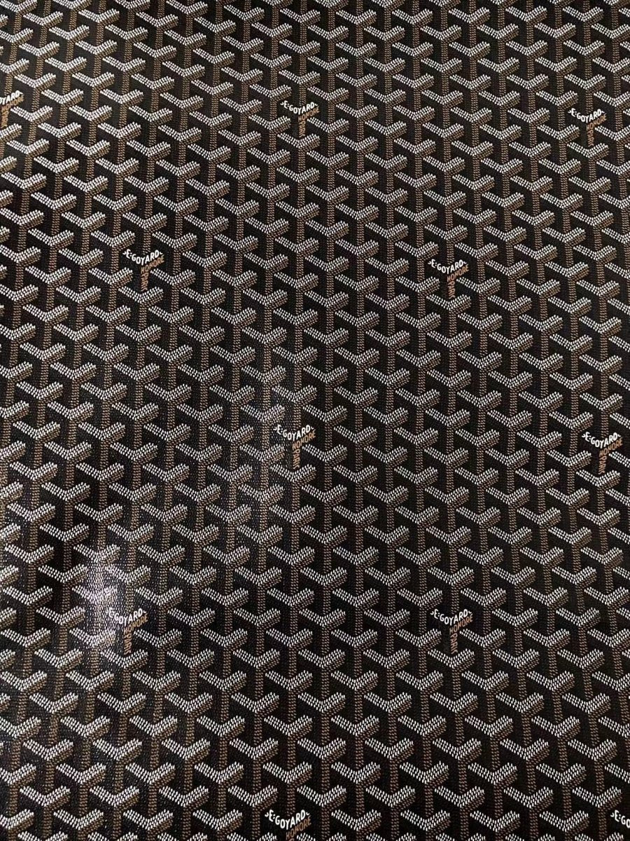 Premium Original Classic Black Brown Goyard Fabric for Bag Furniture Custom - mingfabricstore