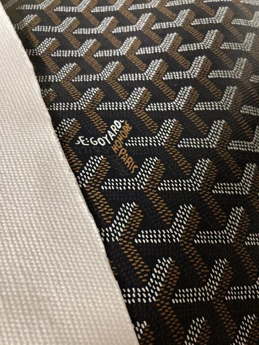 Premium Original Classic Black Brown Goyard Fabric for Bag Furniture Custom - mingfabricstore