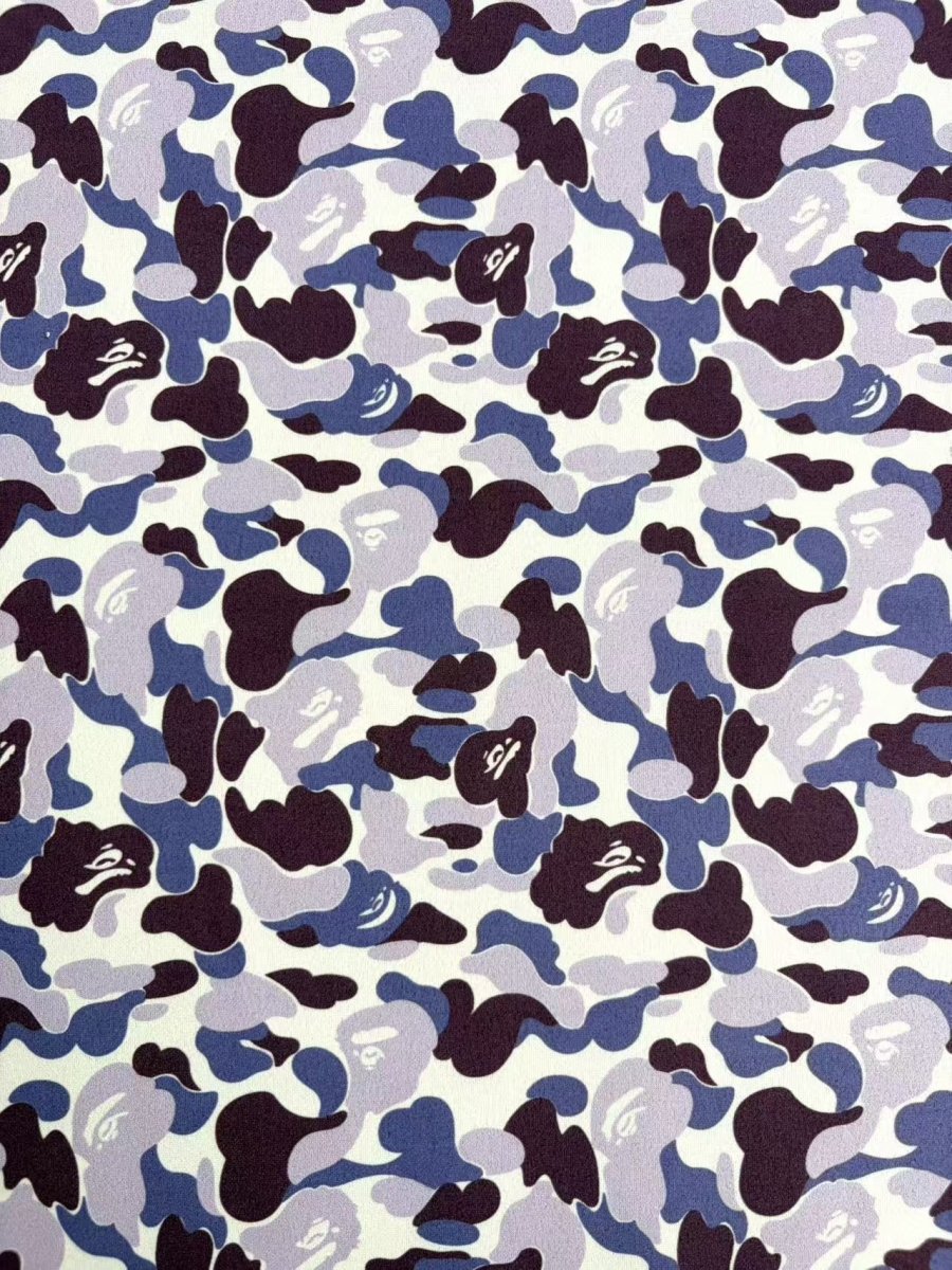 Purple Camo Bape Suede Upholstery Fabric for Car Headliner Speaker Cover DIY - mingfabricstore