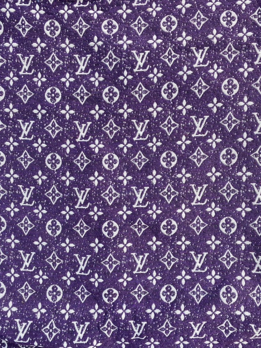 Purple Chenille Louis Vuitton Designer Bag Fabric Sold by Yard - mingfabricstore