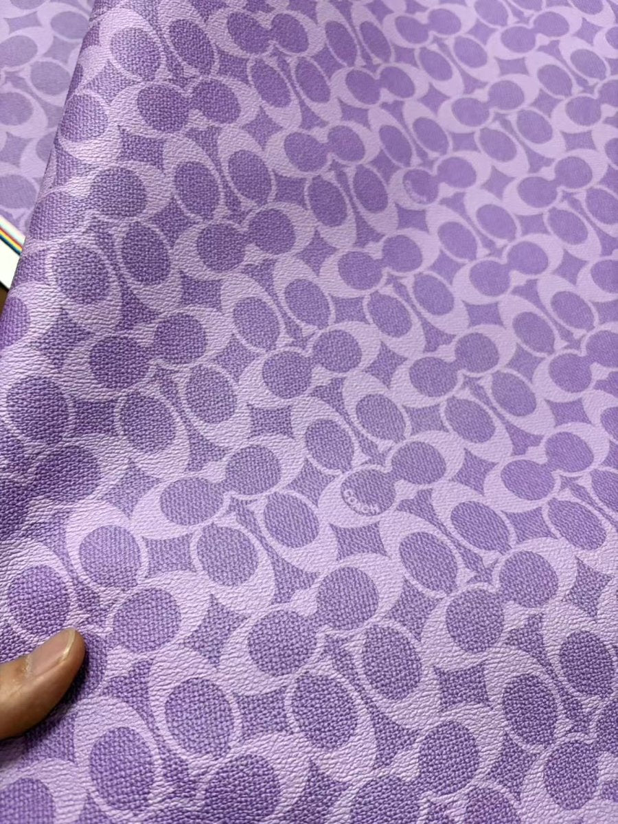 Purple Coach Designer Leather Sheet for DIY Crafts Sewing Projects - mingfabricstore