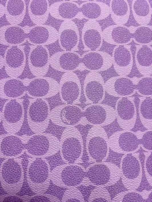 Purple Coach Designer Leather Sheet for DIY Crafts Sewing Projects - mingfabricstore