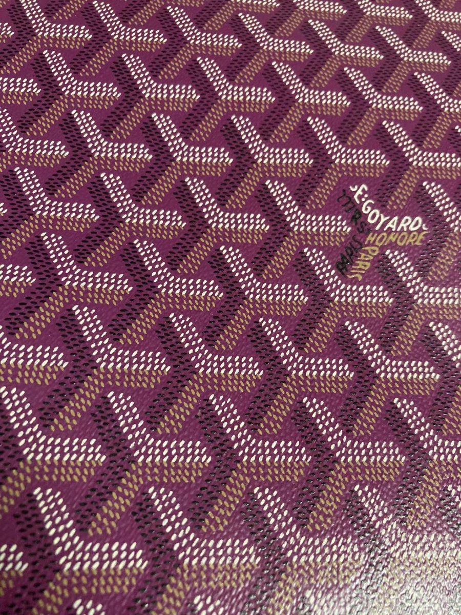 Purple Goyard Leather Canvas for Custom Furniture Fabric Sold by Yard - mingfabricstore
