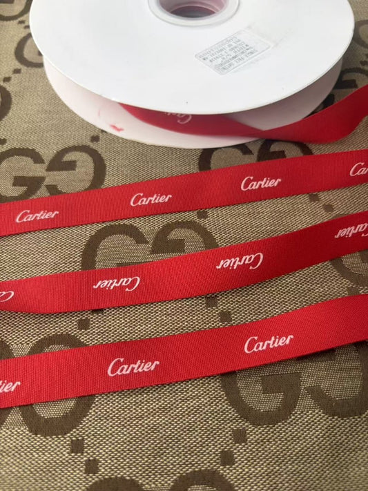 Red Catier Ribbon for DIY Project Gift Wrap - mingfabricstore