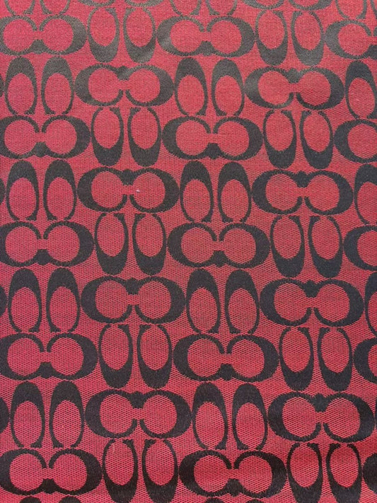 Red Coach Tie DIY Jacquard Fabric Sold by Yard - mingfabricstore