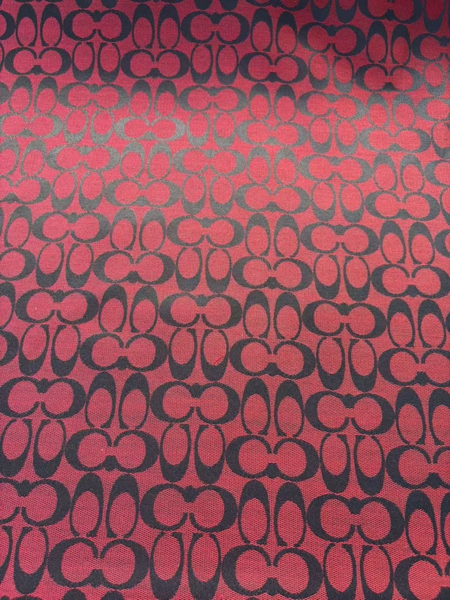 Red Coach Tie DIY Jacquard Fabric Sold by Yard - mingfabricstore