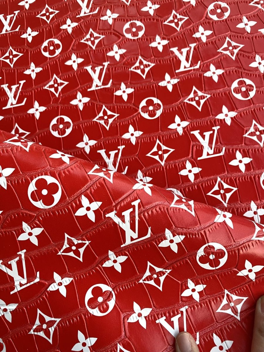 Red Crocodile Alligator Louis Vuitton LV for Custom Bag Repair - mingfabricstore