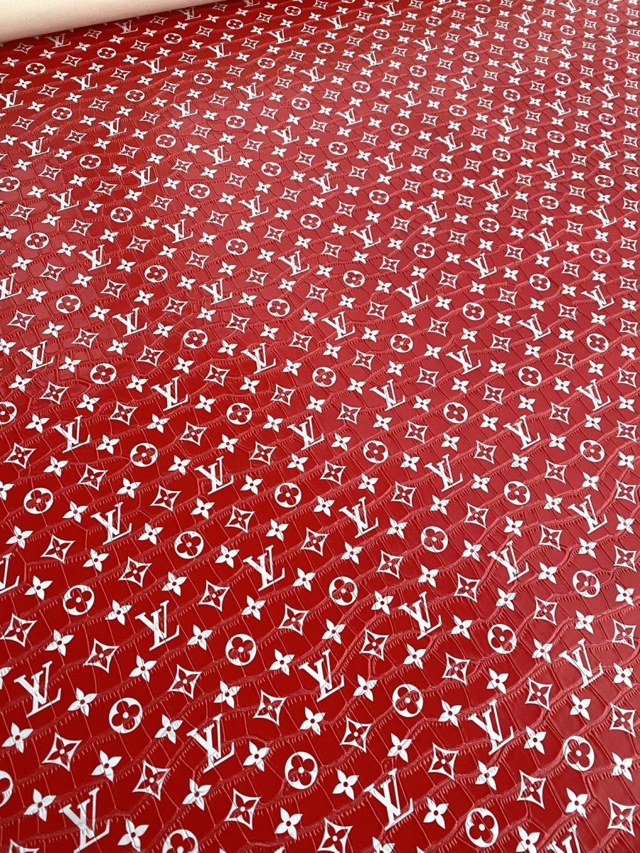 Red Crocodile Alligator Louis Vuitton LV for Custom Bag Repair - mingfabricstore