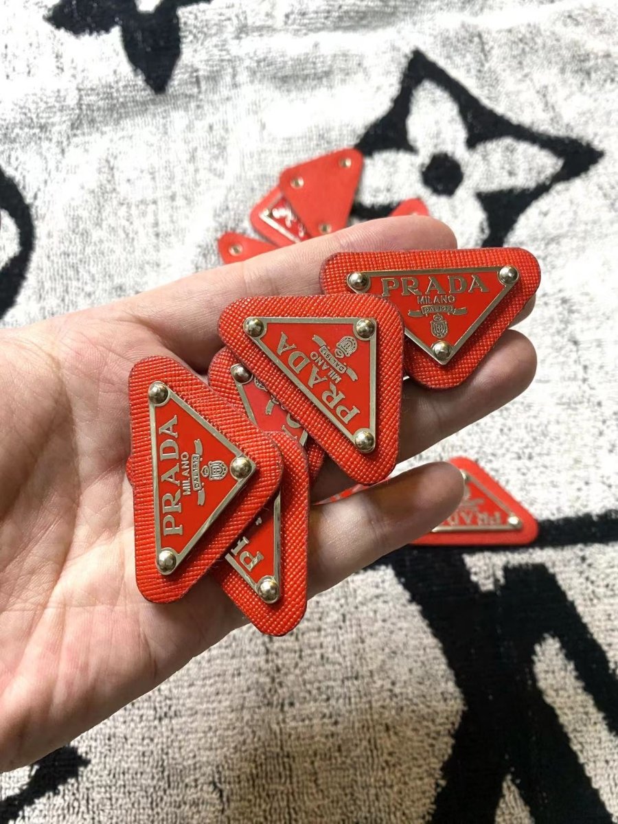 Red Prada Badge Metal Handmade Accessory - mingfabricstore