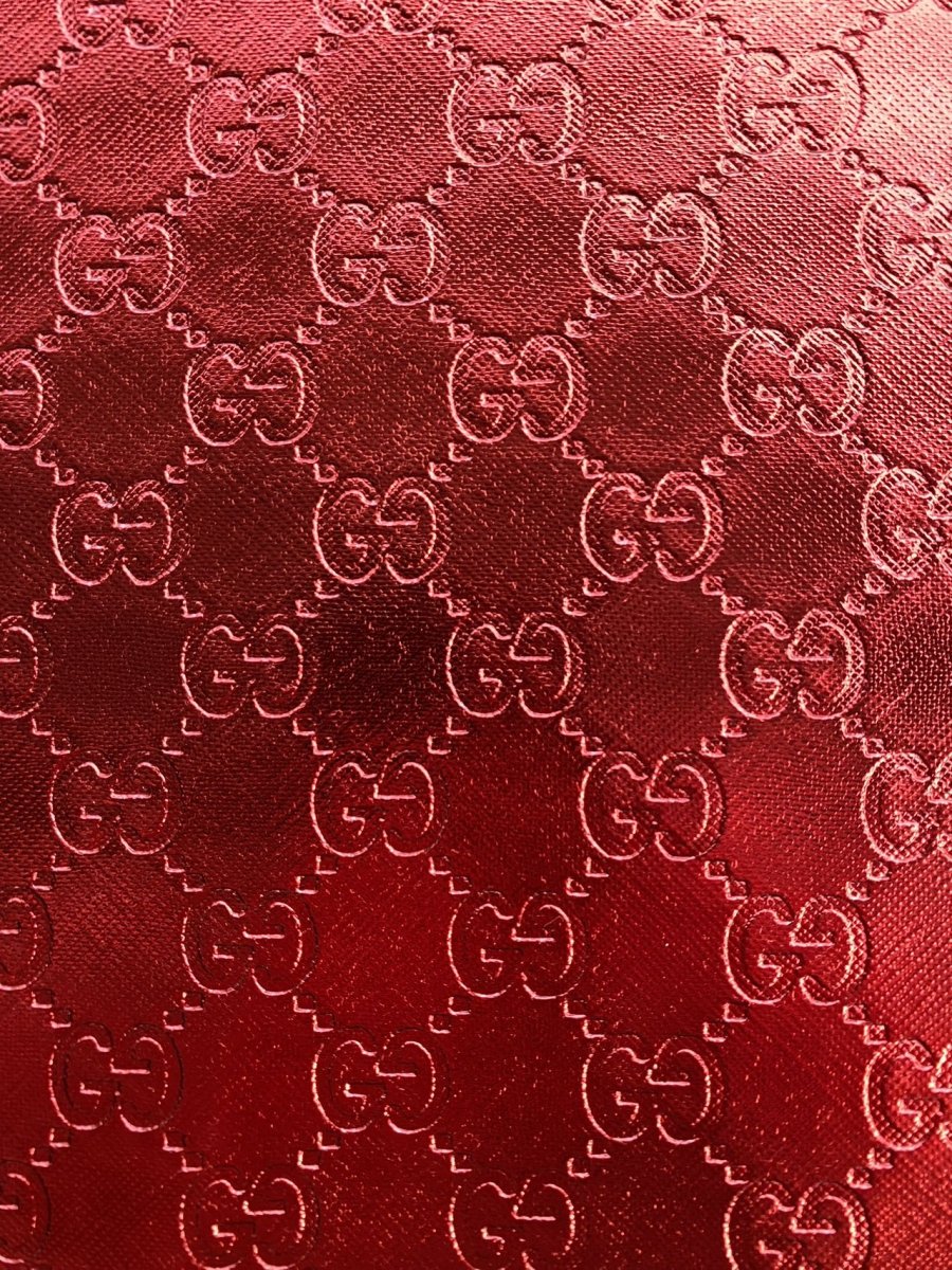 Red Shiny Soft Gucci Leather Fabric for Nail Art Shoes Custom Car Interior Upholstery - mingfabricstore