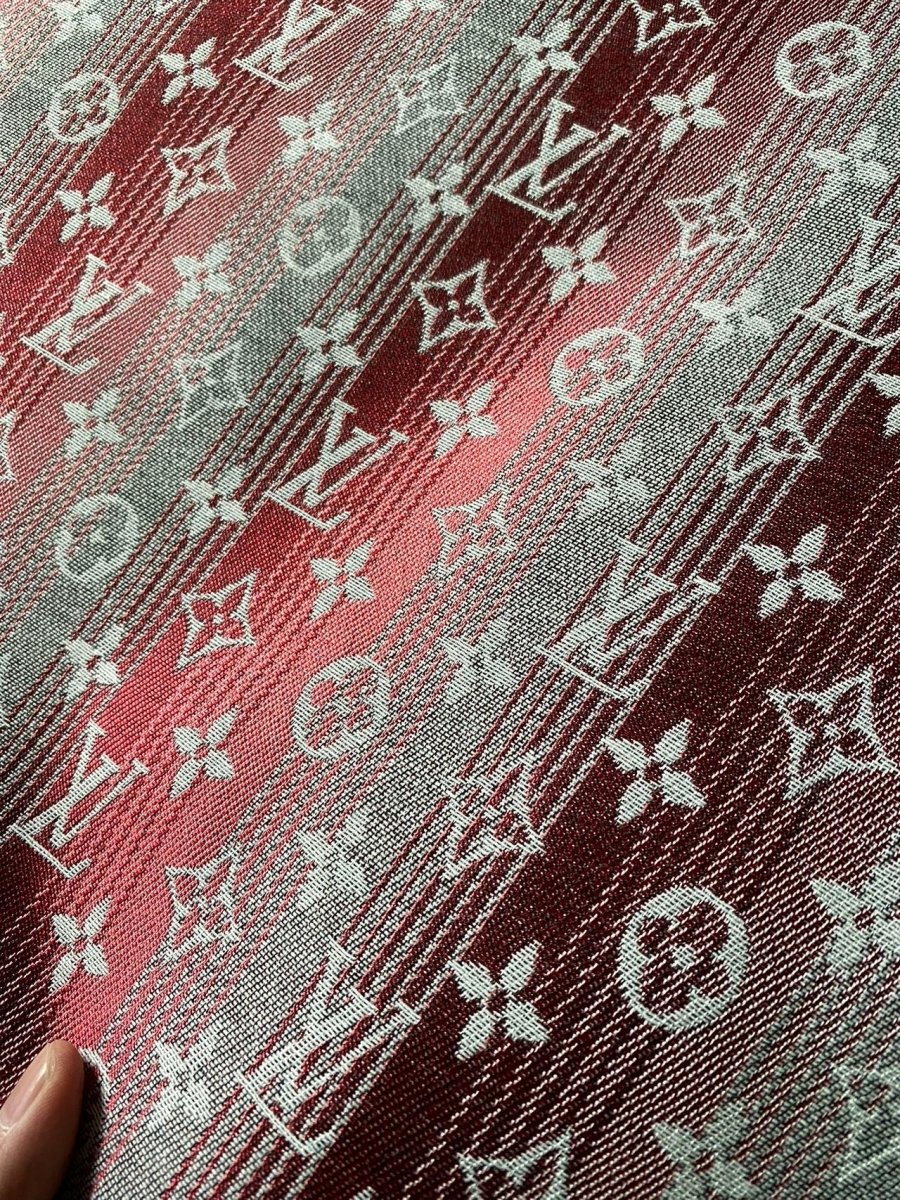 Red Stripe Louis Vuitton Bespoke Suit Fabric - mingfabricstore