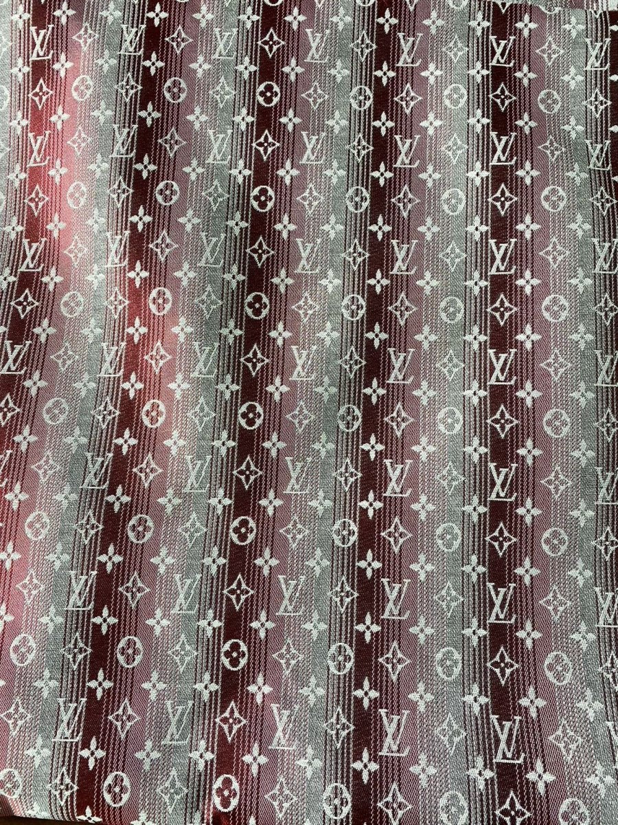 Red Stripe Louis Vuitton Bespoke Suit Fabric - mingfabricstore