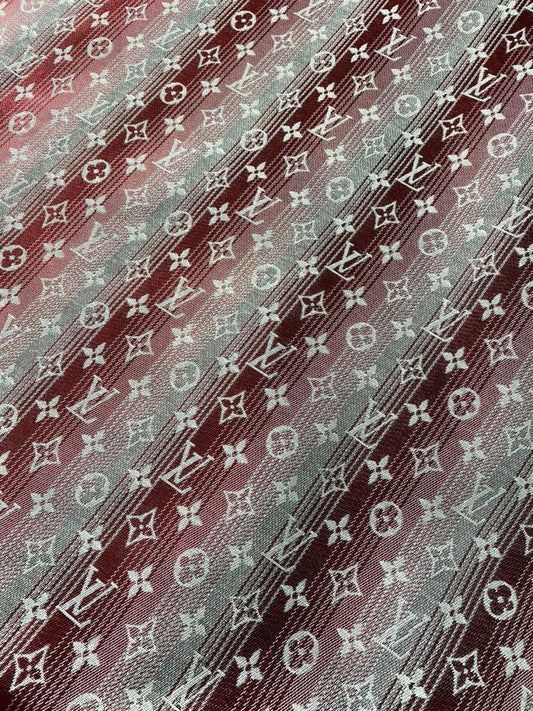 Red Stripe Louis Vuitton Bespoke Suit Fabric - mingfabricstore