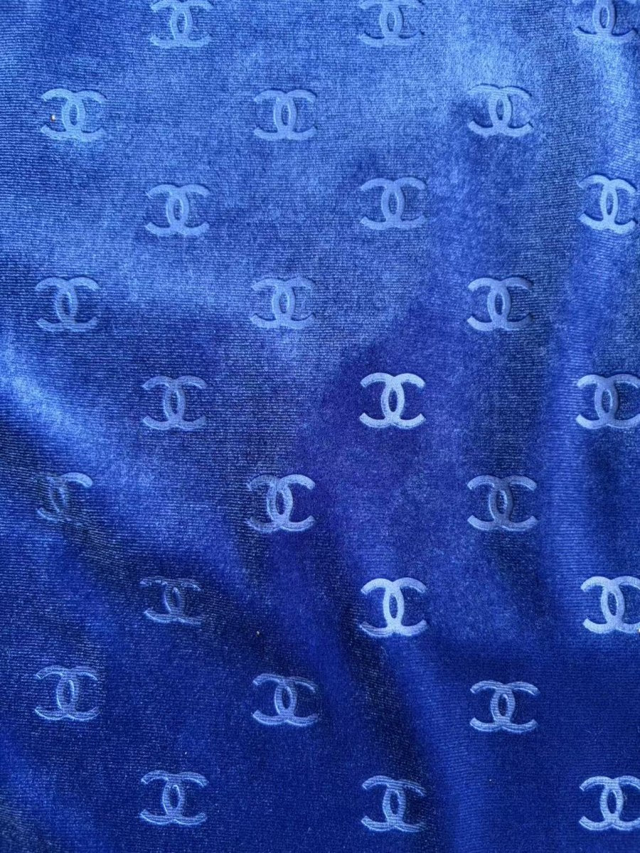 Royal Blue Chanel Velvet for Sneaker DIY Crafts Projetcs - mingfabricstore