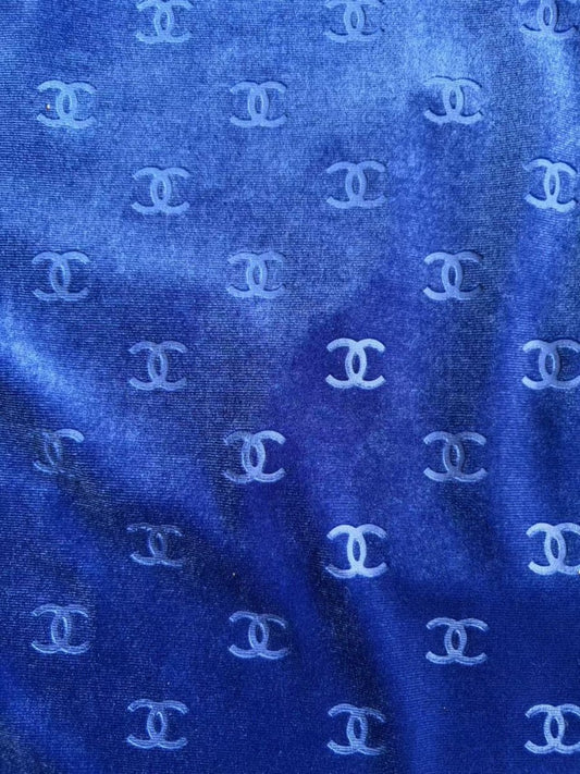 Royal Blue Chanel Velvet for Sneaker DIY Crafts Projetcs - mingfabricstore