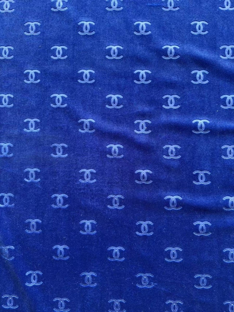 Royal Blue Chanel Velvet for Sneaker DIY Crafts Projetcs - mingfabricstore