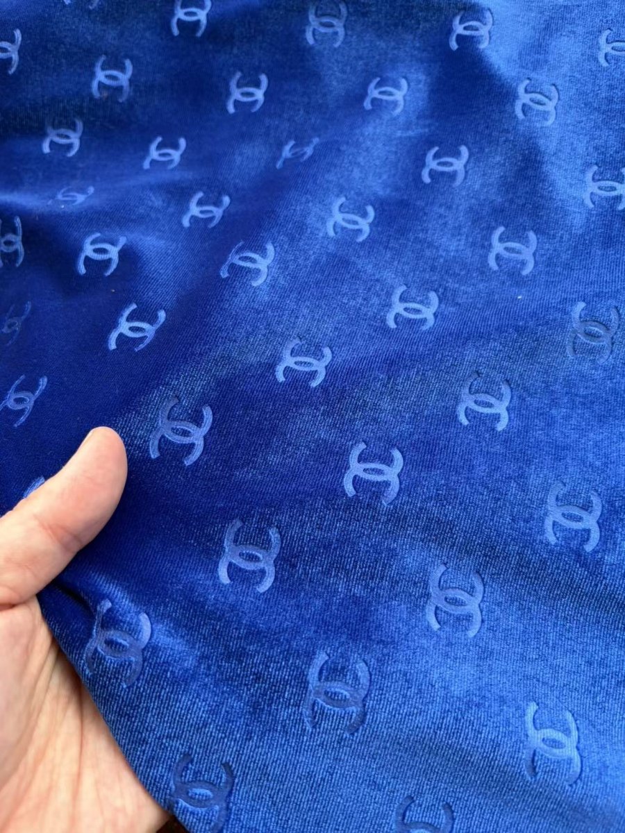 Royal Blue Chanel Velvet for Sneaker DIY Crafts Projetcs - mingfabricstore