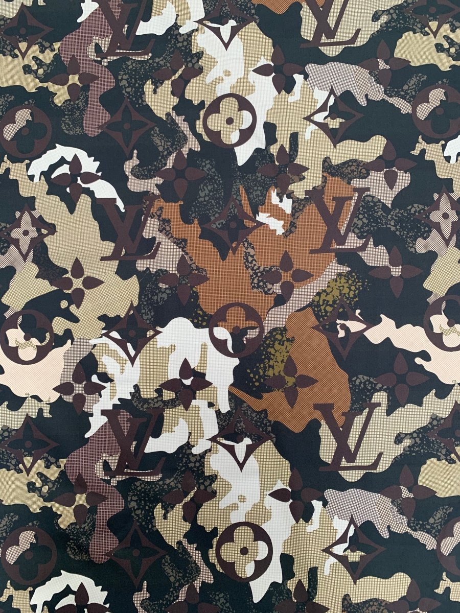 Sewing Cotton Shirt Fabric Camouflage LV Quilting for Custom Apparel Handmade DIY - mingfabricstore