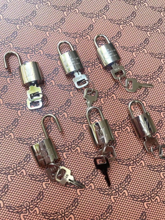 Silver LV Lock for Custom DIY Bag Repair Handmade Accessory - mingfabricstore