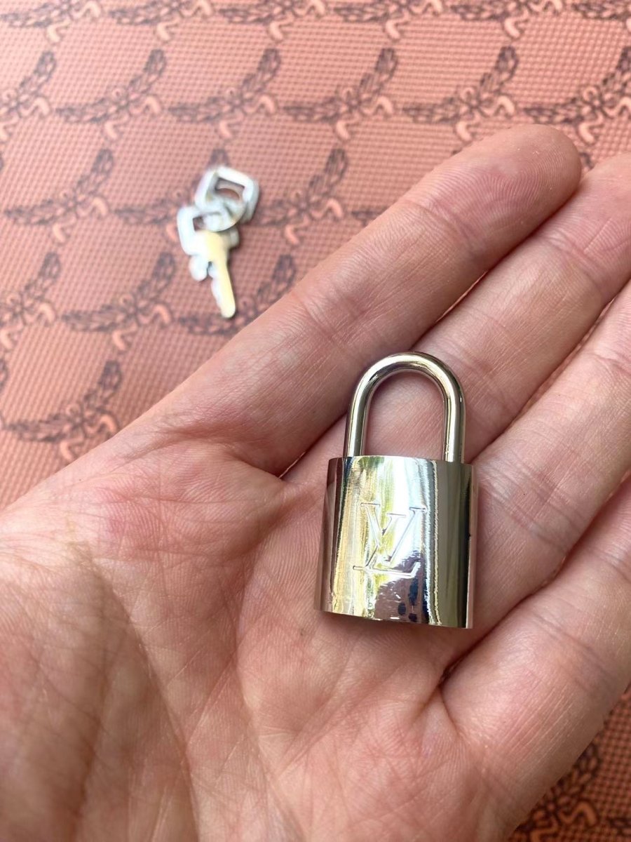 Silver LV Lock for Custom DIY Bag Repair Handmade Accessory - mingfabricstore