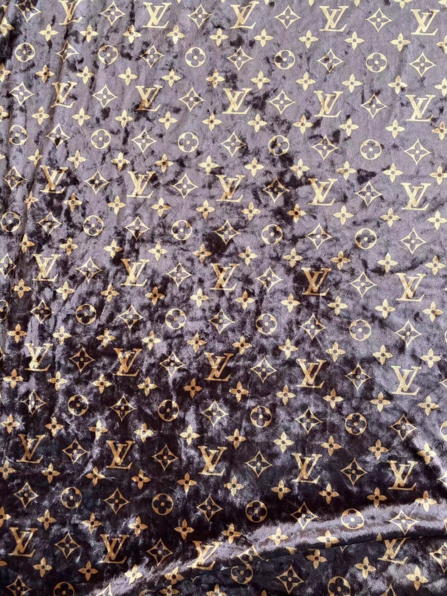 Soft Brown LV Luxury Velvet Clothing Luxury Fabric - mingfabricstore