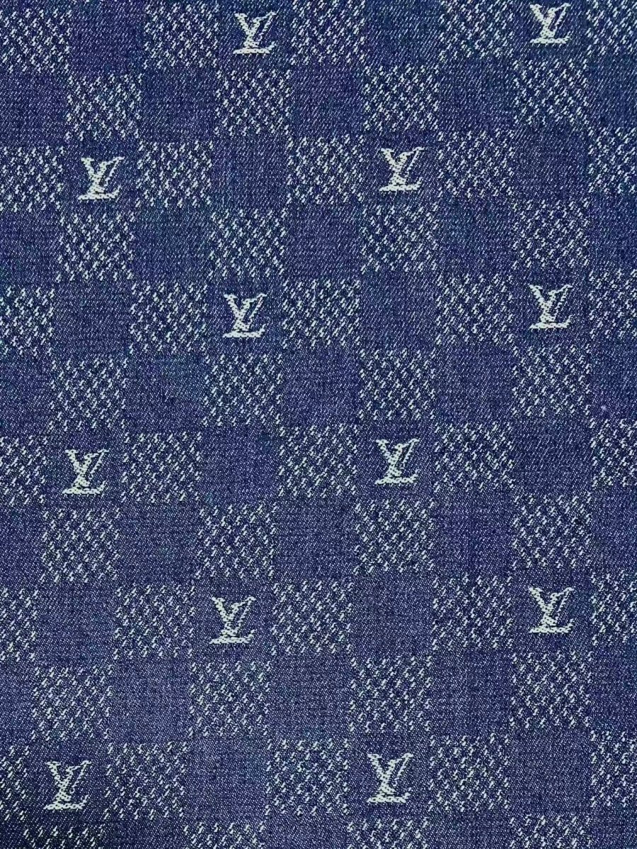 Soft Check LV Denim Louis Vuitton Fabric for Handmade Custom Clothing Upholstery - mingfabricstore