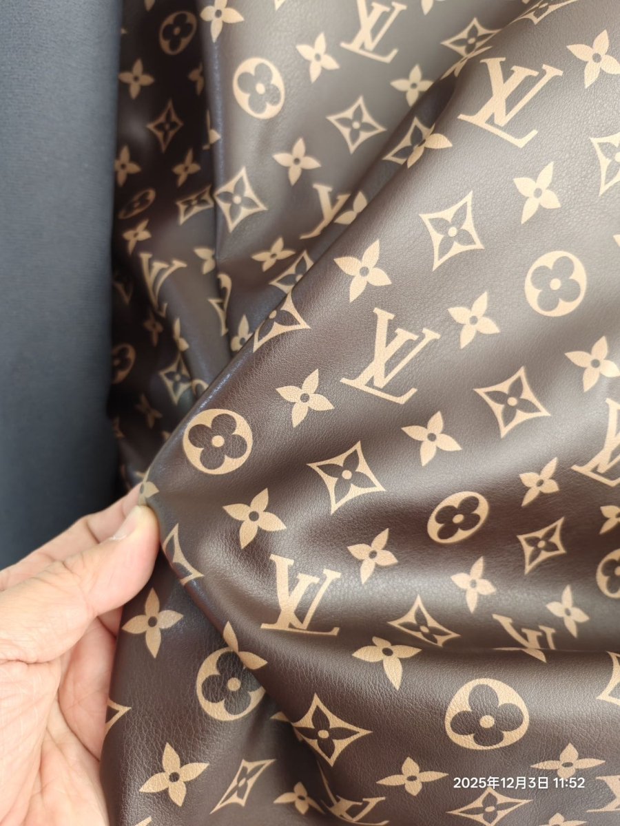 Soft Monogram Brown Louis Vuitton Leather for Clothing - mingfabricstore