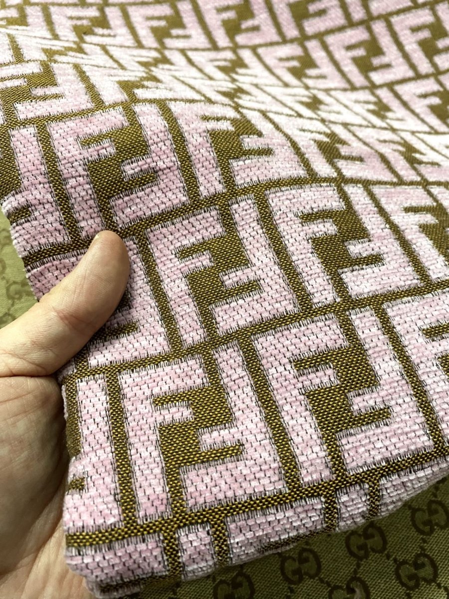 Soft Pink Fendi Chenille Fabric for Pillow DIY Furniture Home Decor - mingfabricstore