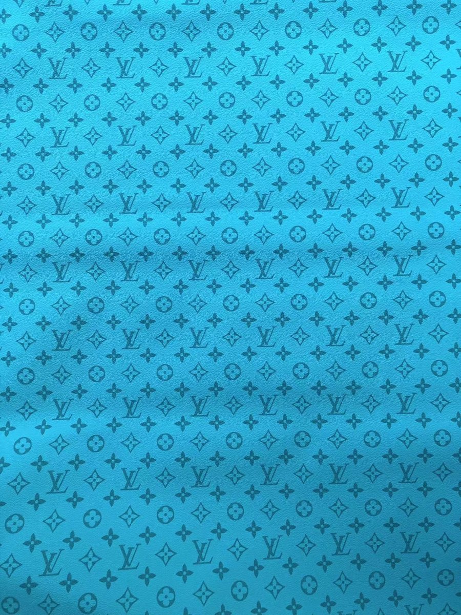 Special Blue Lv Leather Vinyl for Custom Sneakers - mingfabricstore