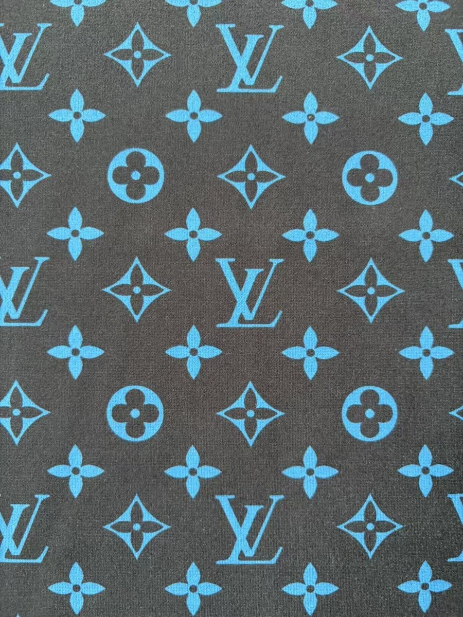 Stretchy Black Blue Louis Vuitton Suede Upholstery Car Headliner DIY Crafts - mingfabricstore