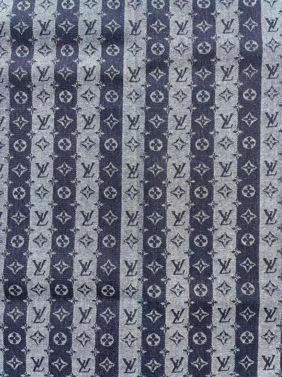 Stripe Louis Vuitton Denim Designer Fabric for Sewing Crafts Bag Repair - mingfabricstore