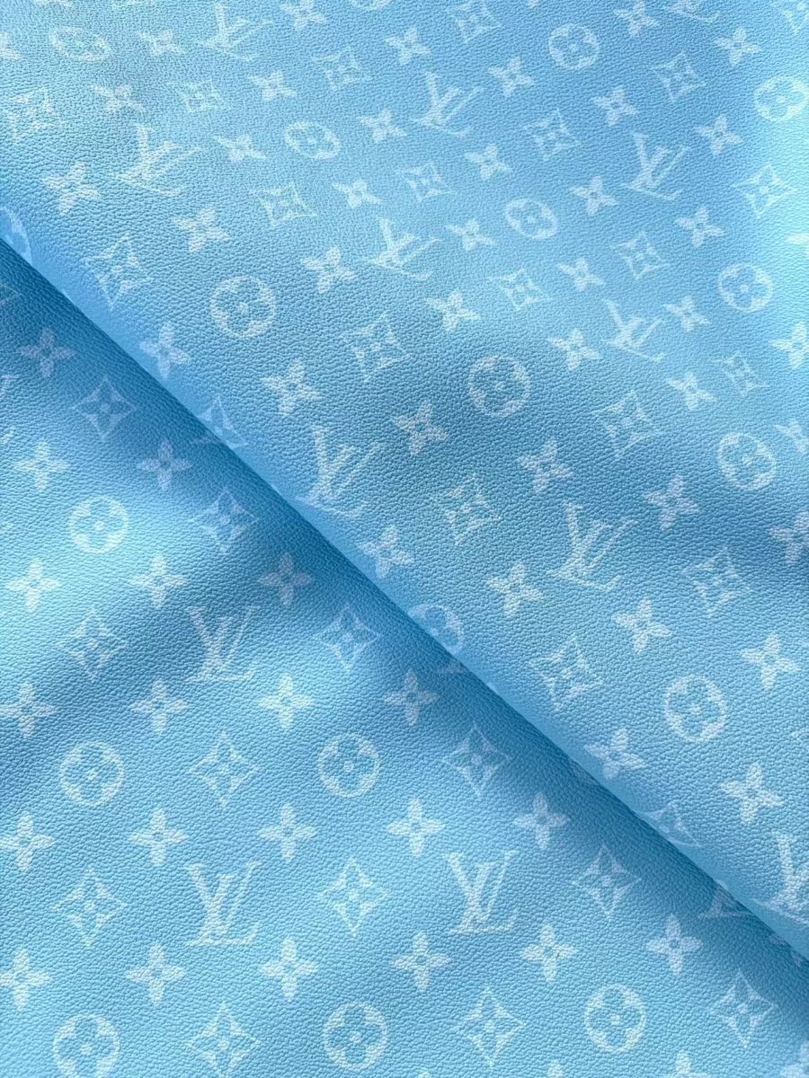 Summer Ice Blue Louis Vuitton Custom DIY Leather Upholstery - mingfabricstore