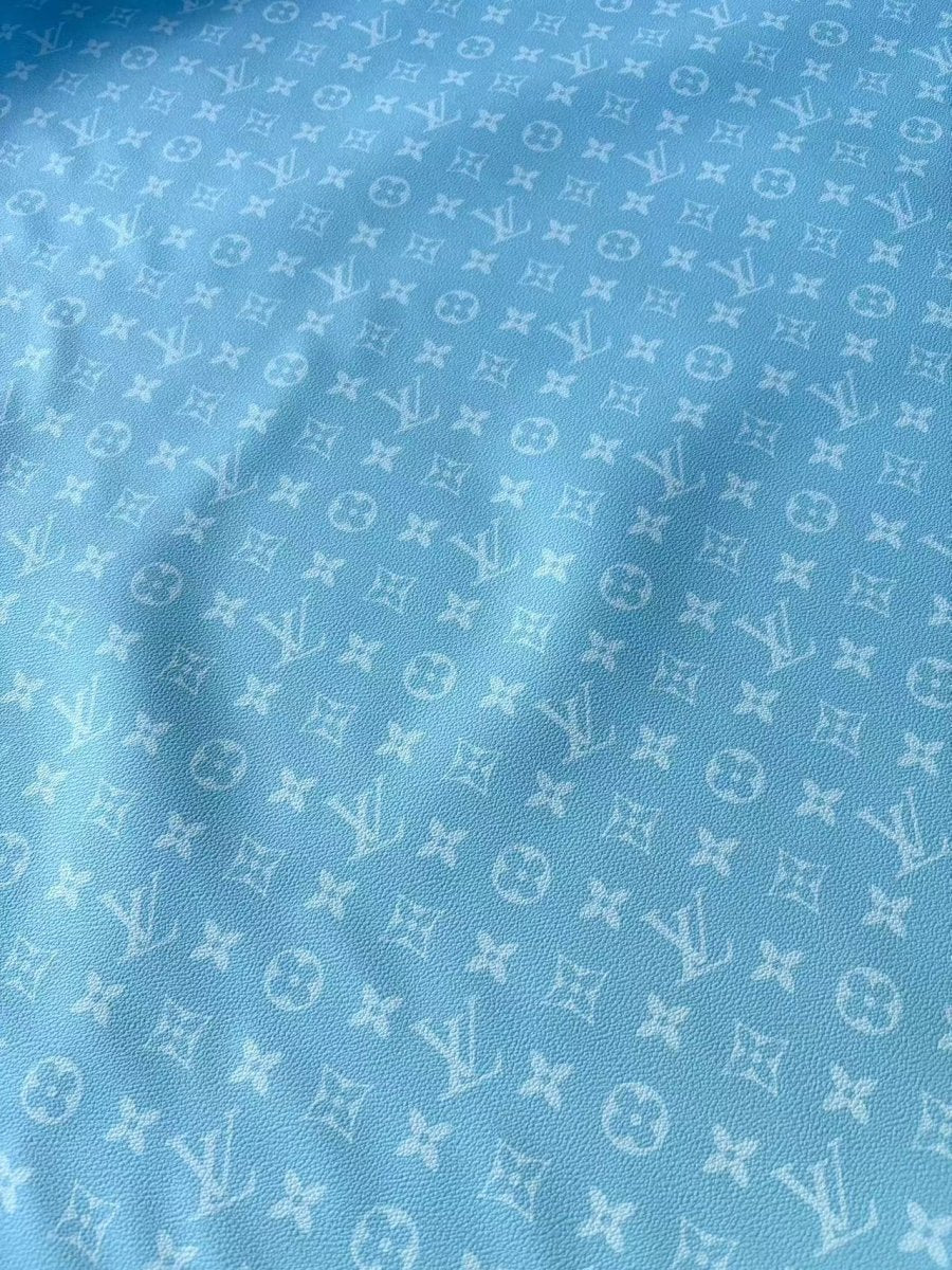 Summer Ice Blue Louis Vuitton Custom DIY Leather Upholstery - mingfabricstore