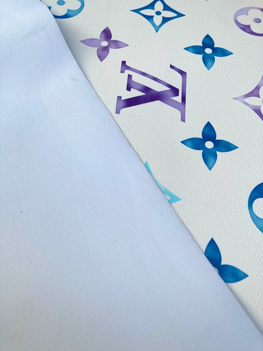 Summer Painting LV Bag Leather Crafting Material for Custom DIY - mingfabricstore