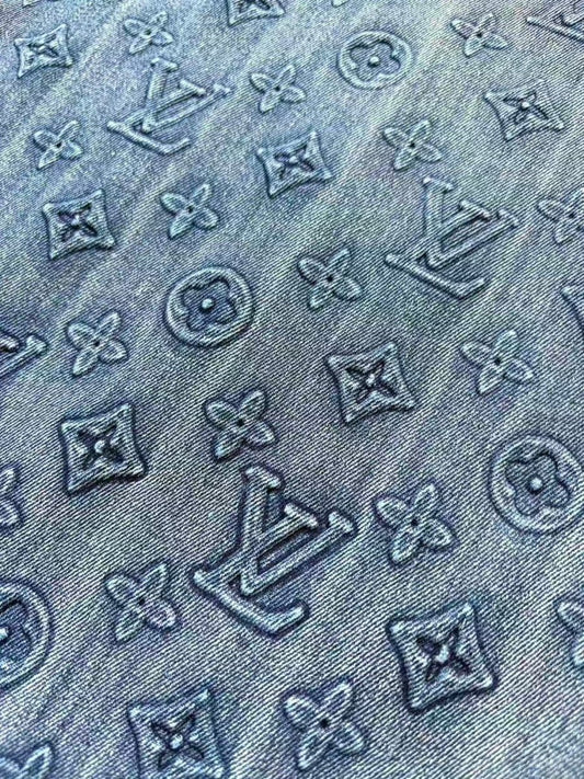 Texture Louis Vuitton LV Denim Fabric Handbag DIY Crafts Project - mingfabricstore