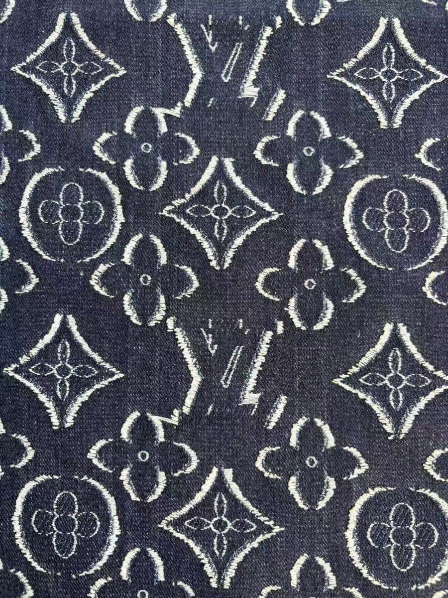 Texture LV Denim Sewing Fabric for DIY Projects Sneakerhead - mingfabricstore
